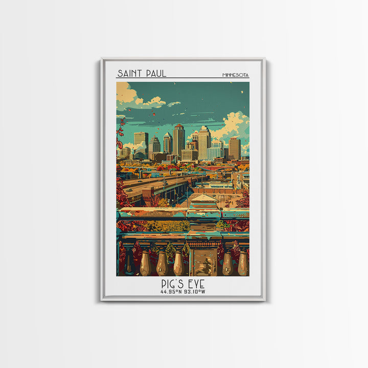 Saint Paul Travel Poster, Canvas Print, Vintage Travel Print, City Wall Art, Living Room Wall Art, Retro Travel Poster, Poster Print