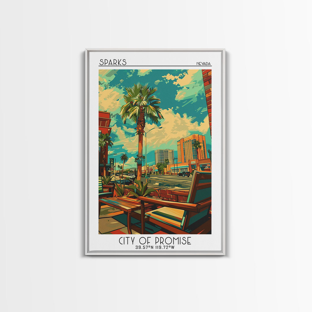 Sparks Travel Poster, Framed Canvas Print, City Travel Poster, Travel Wall Art, Travel Print, City Art Print, Wall Art, Poster Print