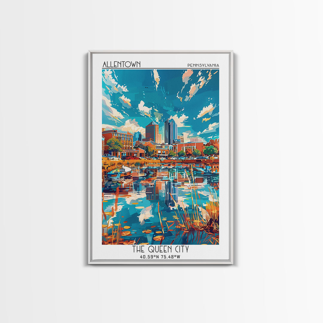Allen Travel Poster, Canvas Print, Retro Wall Art, Travel Print, Travel Wall Decor, Retro Travel Poster, Colorful Wall Art, Wall Art