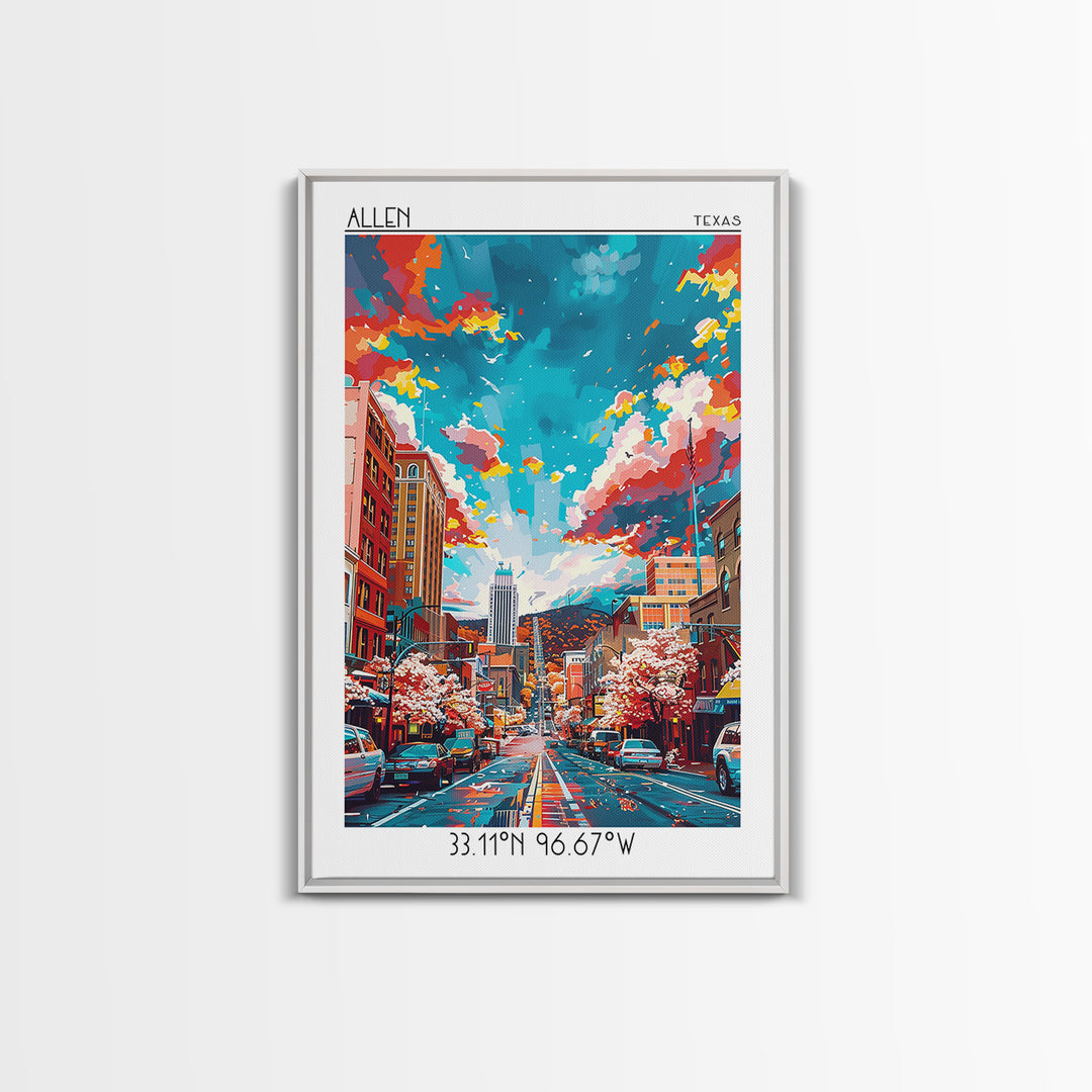 Allentown Travel Poster, Canvas Print, Travel Prints, Landscape Art, Travel Print, City Travel Poster, Vintage Poster, City Wall Art