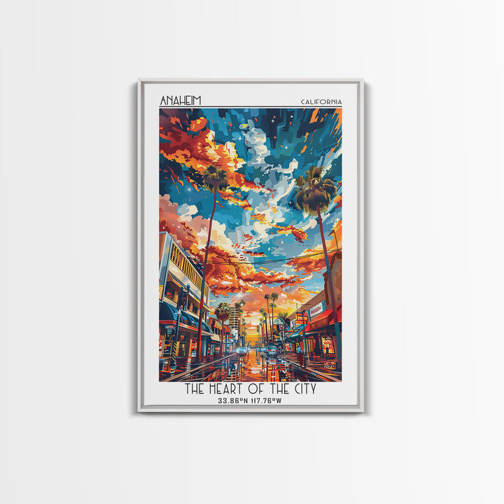 Anaheim Travel Poster, Canvas Print, Travel Wall Art, City Wall Art, Art Print, Living Room Wall Art, Poster Print, Gallery Wall Set