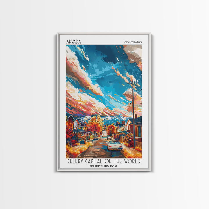 Arvada Travel Poster, Canvas Print, Travel Wall Art, City Wall Art, Vintage City Poster, Retro Travel Print, Poster Print, Art Print