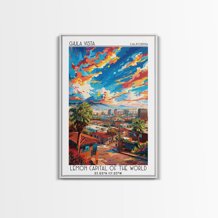Chula Vista Travel Poster, Canvas Print, Poster Print, Travel Wall Art, Travel Decor, Retro Travel Print, Wall Art, Gallery Wall Set