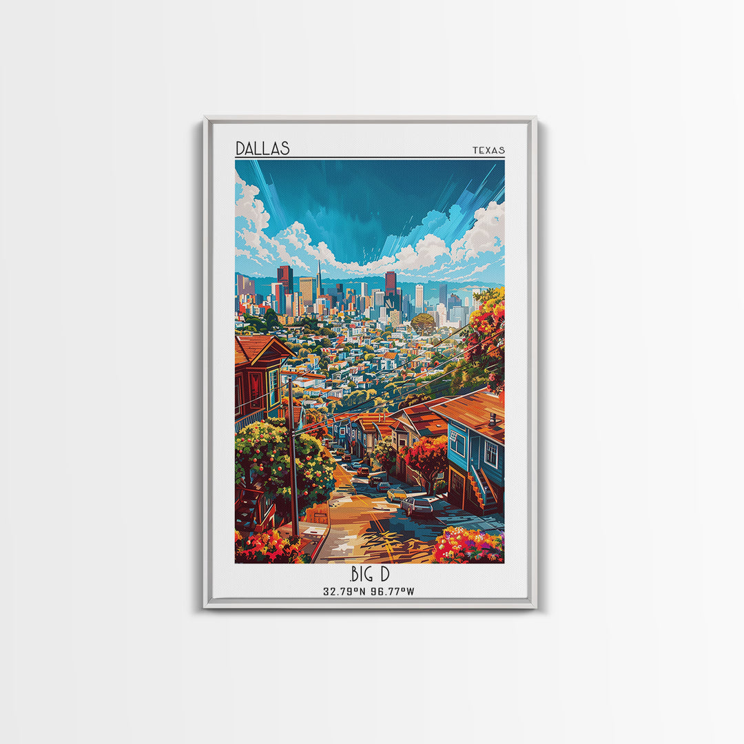 Daly City Travel Poster, Canvas Print, Travel Wall Art, City Wall Art, Landscape Art, Home Decor, Wanderlust Gift, Home Office Decor