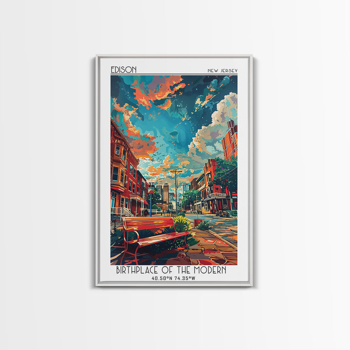 Edison Travel Poster, Canvas Print, Retro Wall Art, Travel Print, Vintage Travel, Travel Posters, Vintage Poster, Vintage Travel Art