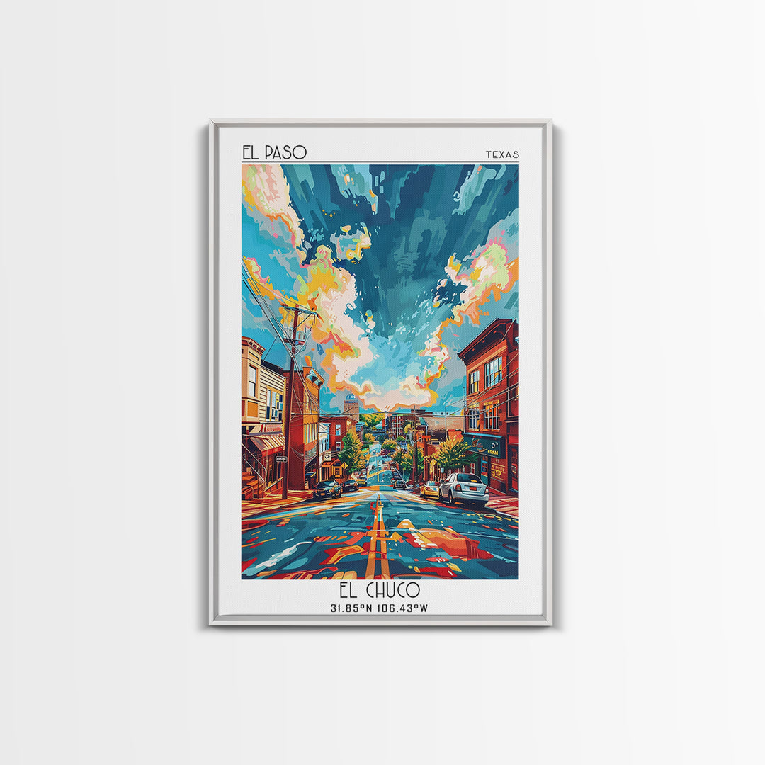 Elizabeth Travel Poster, Canvas Print, Travel Wall Decor, Minimalist Poster, Living Room Wall Art, Travel Decor, Retro Travel Poster