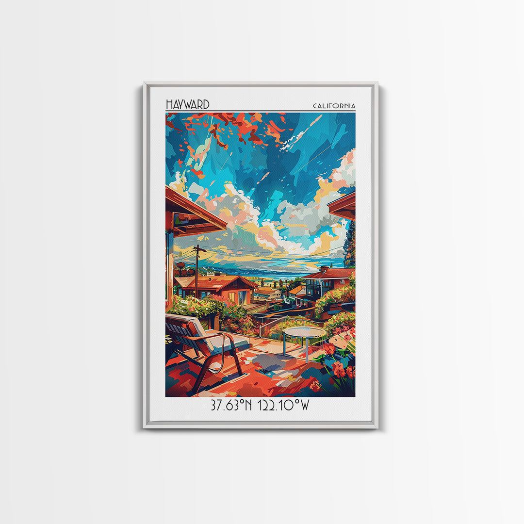 Hayward Travel Poster, Canvas Print, Retro Wall Art, Travel Print, Vintage Posters, City Wall Art, Travel Prints, City Travel Poster
