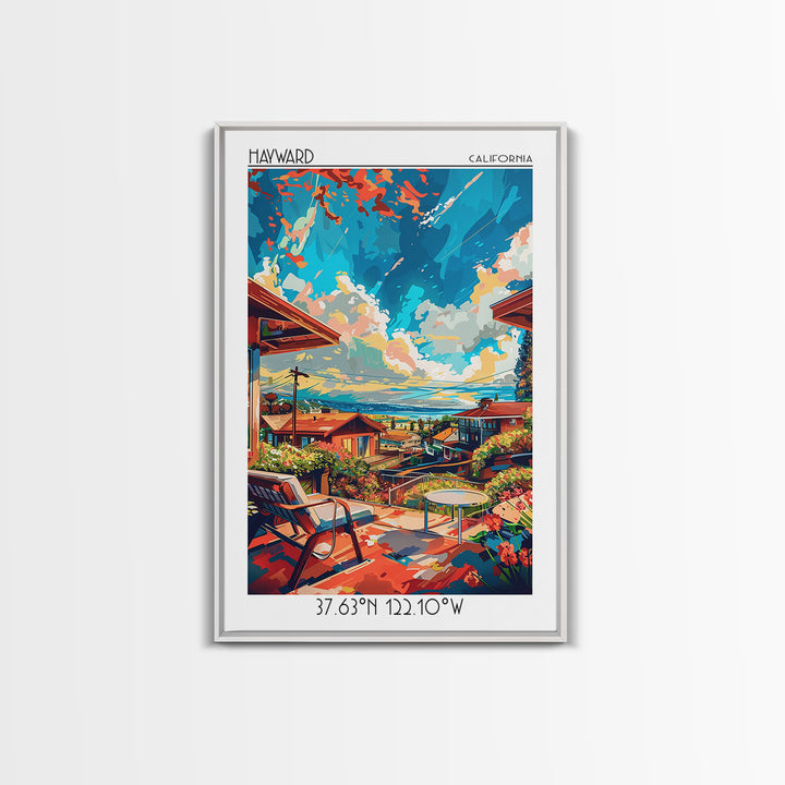 Hayward Travel Poster, Canvas Print, Retro Wall Art, Travel Print, Vintage Posters, City Wall Art, Travel Prints, City Travel Poster