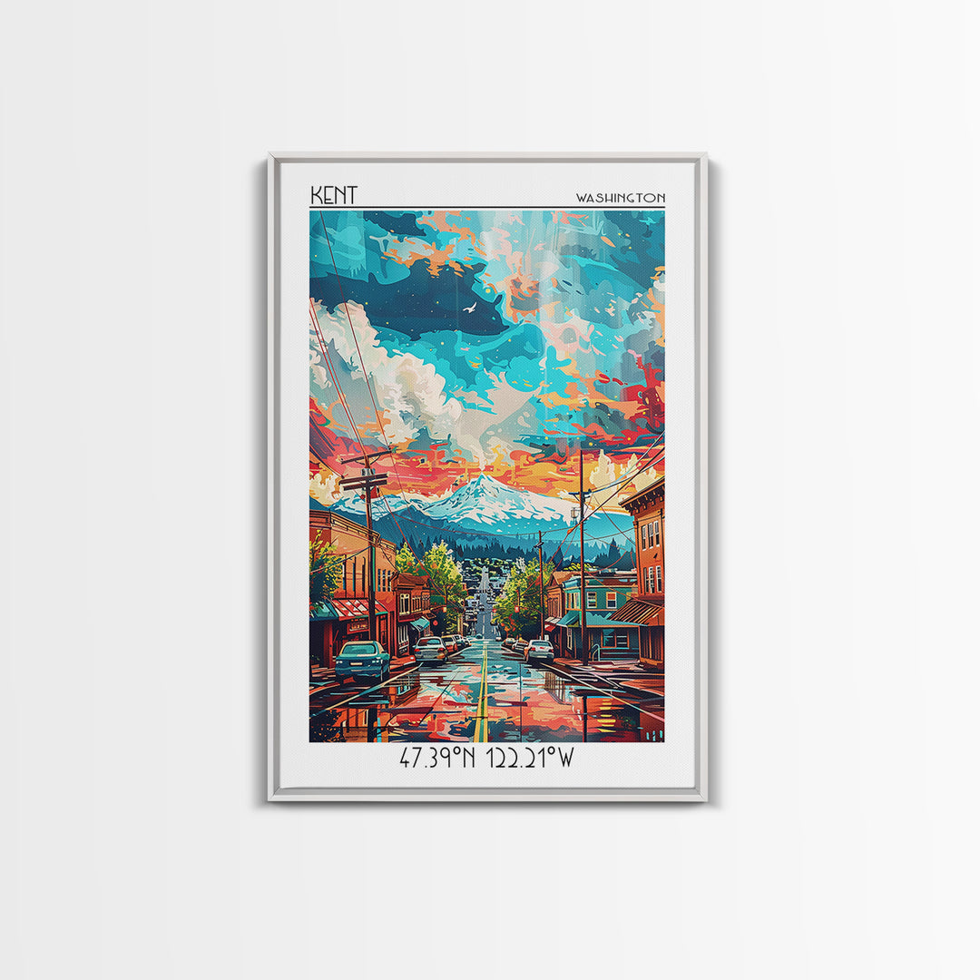 Kent Travel Poster, Canvas Print, City Travel Poster, Vintage City Poster, Retro Travel Poster, Living Room Wall Art, Retro Wall Art