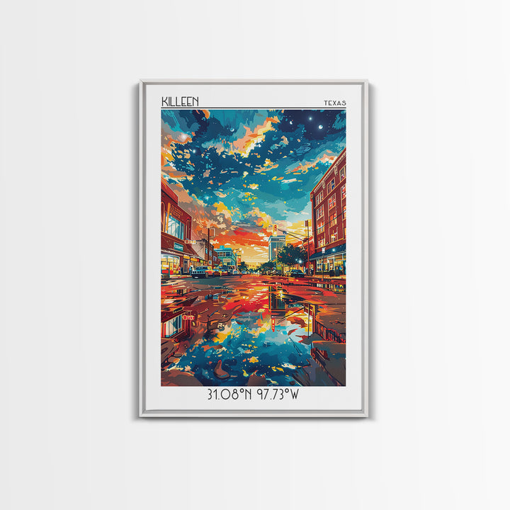Killeen Travel Poster, Canvas Print, City Art Print, Travel Wall Art, Art Print, Home Office Decor, Landscape Art, Minimalist Poster