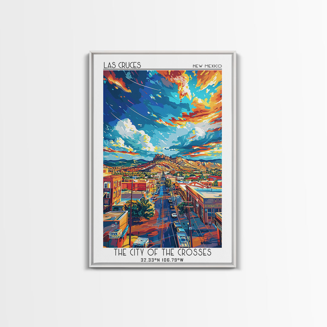 Las Cruces Travel Poster, Canvas Print, Poster Print, Travel Wall Art, City Wall Art, Fine Art Print, City Art Print, Vintage Poster