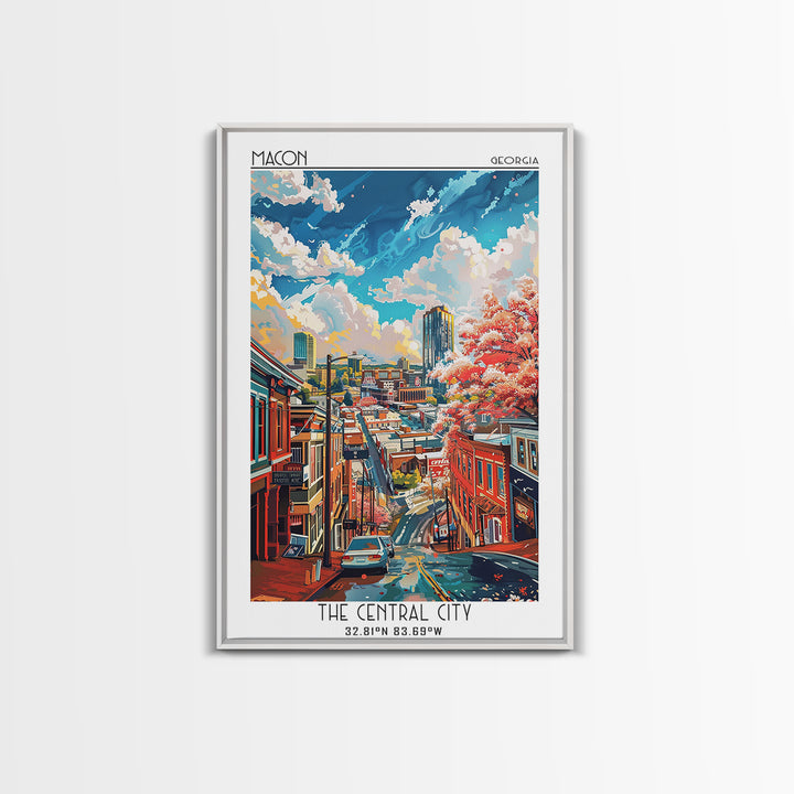 Macon Travel Poster, Canvas Print, Travel Wall Decor, Minimalist Poster, Poster Print, Travel Prints, Travel Art Print, Travel Decor