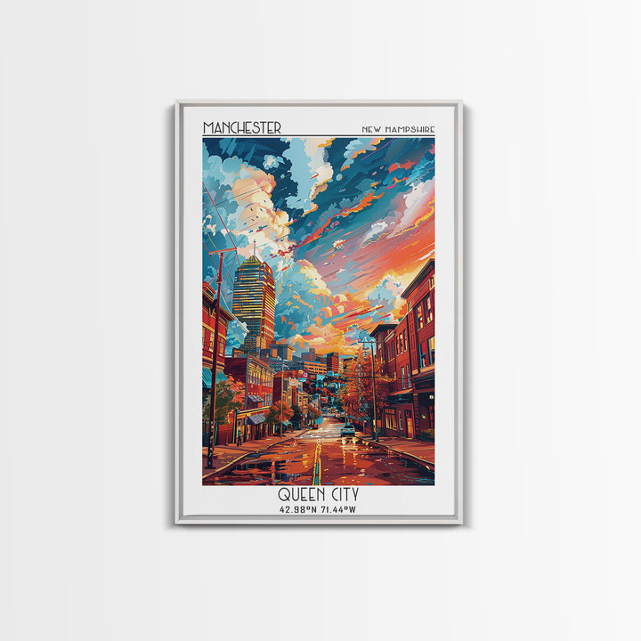Manchester Travel Poster, Canvas Print, Poster Print, Travel Wall Art, Home Decor, City Art Print, Minimalist Poster, Fine Art Print