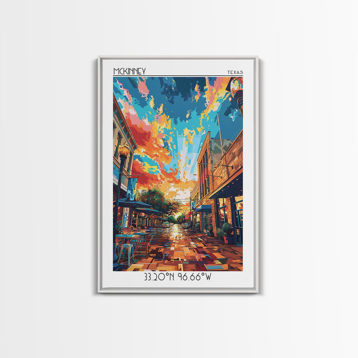 McKinney Travel Poster, Canvas Print, Travel Wall Art, City Wall Art, Art Print, Vintage Travel, Retro Travel Poster, Vintage Poster