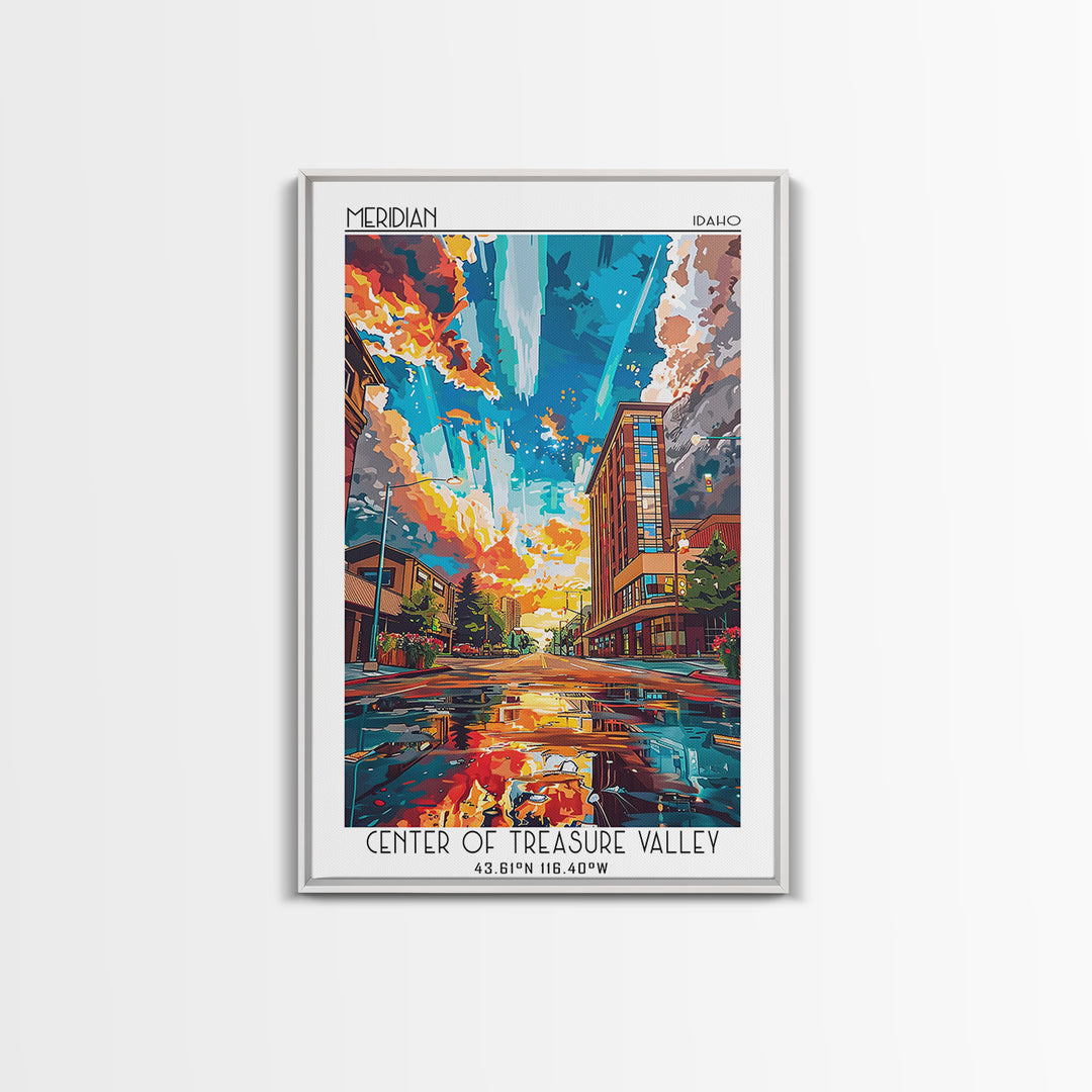 Meridian Travel Poster, Canvas Print, Poster Print, Travel Wall Art, Wanderlust Gift, Retro Wall Art, Travel Prints, Vintage Posters