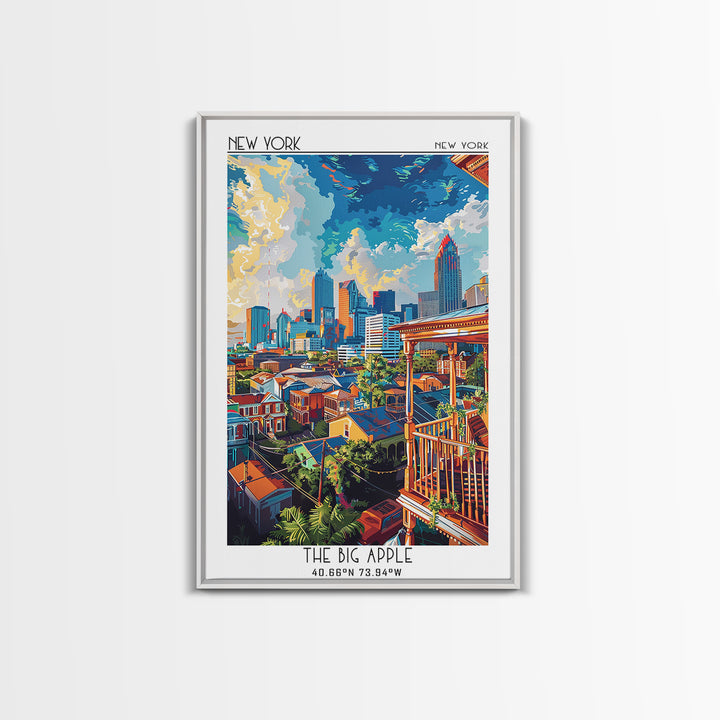 New Orleans Travel Poster, Framed Canvas Print, Poster Print, Travel Wall Art, Wanderlust Gift, Home Office Decor, City Illustration