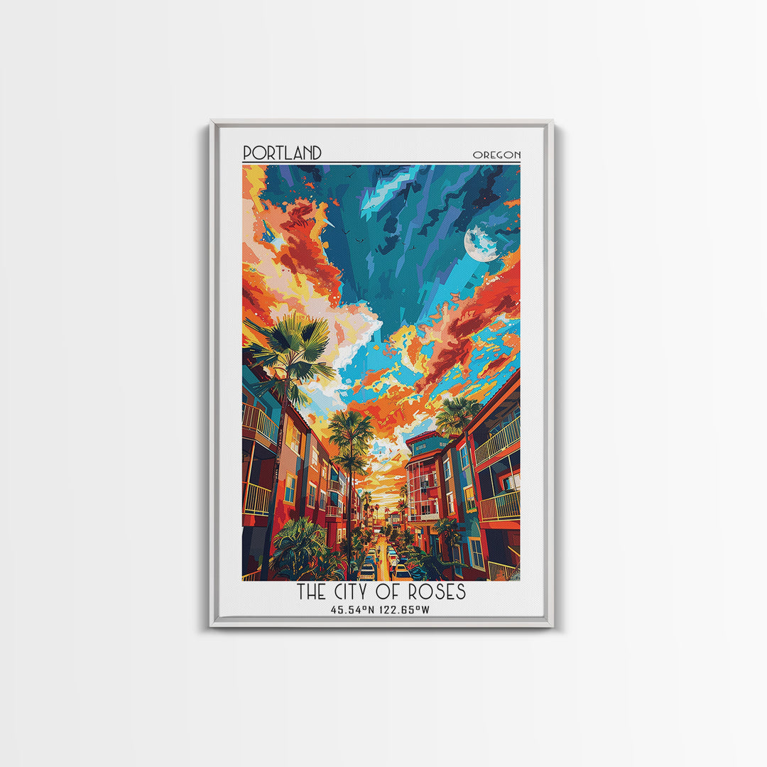 Port St Lucie Travel Poster, Framed Canvas Print, City Art Print, Travel Wall Art, City Wall Art, Travel Posters, City Travel Poster