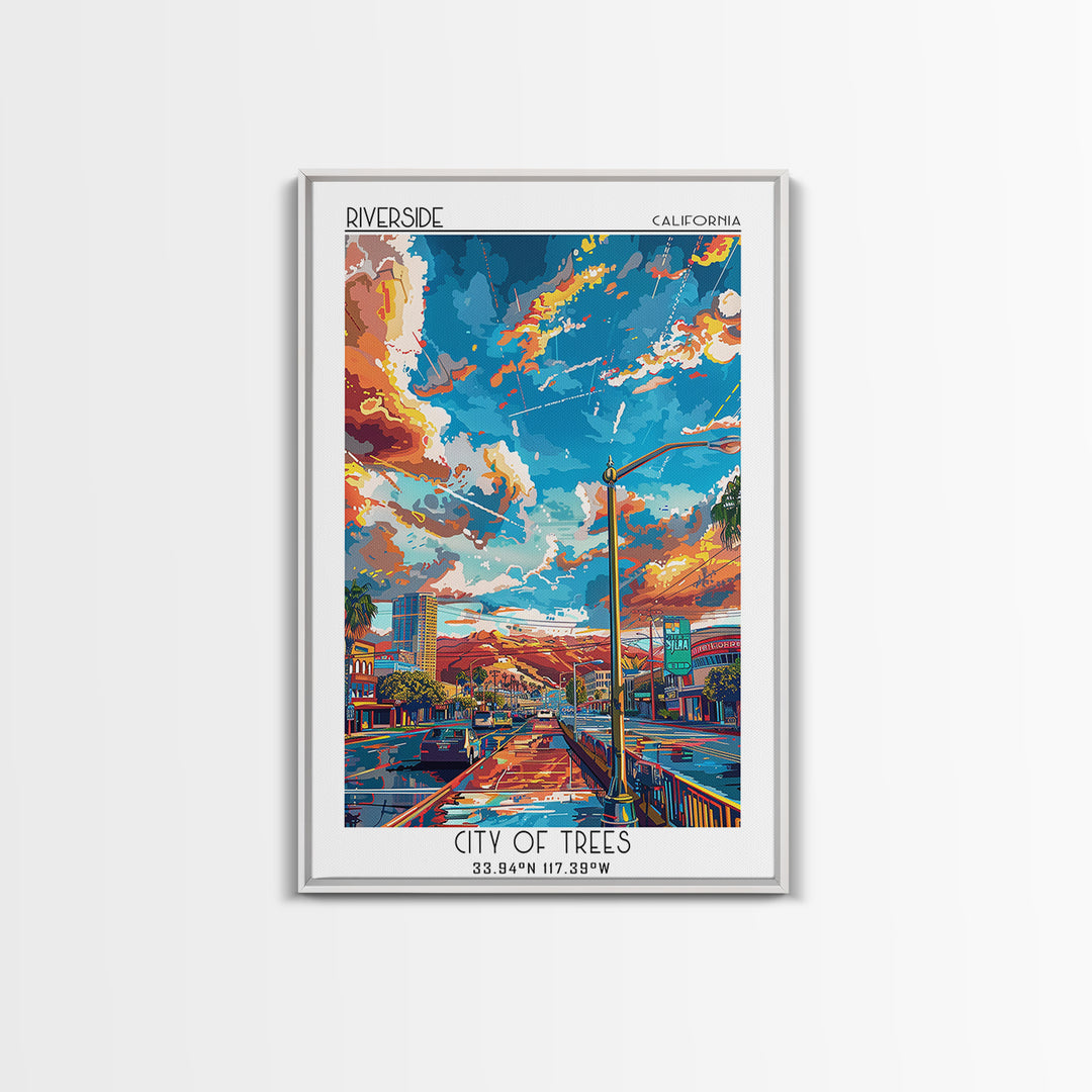 Riverside Travel Poster, Canvas Print, City Art Print, Travel Wall Art, Vintage Travel, Landscape Art, Fine Art Print, Travel Prints