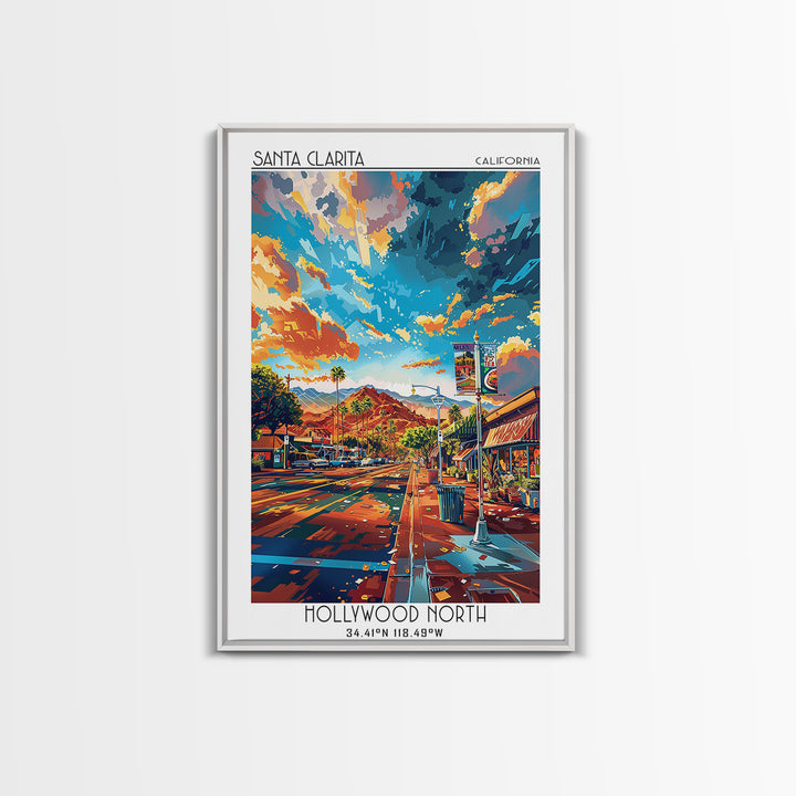 Santa Clarita Travel Poster, Canvas Print, City Art Print, Travel Wall Art, Watercolor Cityscape, Minimalist Poster, Wanderlust Gift
