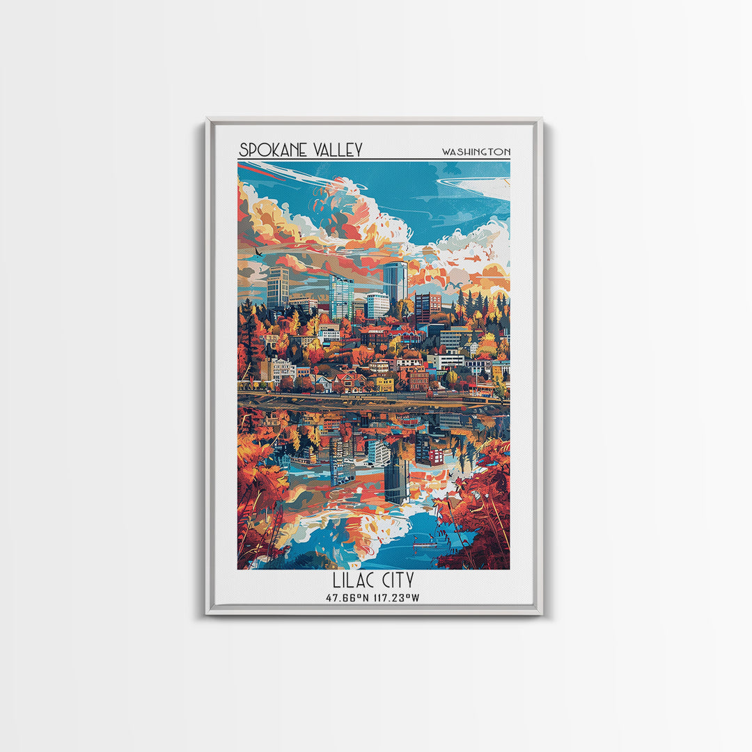 Spokane Travel Poster, Canvas Print, City Art Print, Travel Wall Art, Fine Art Print, Minimalist Poster, Poster Print, City Wall Art