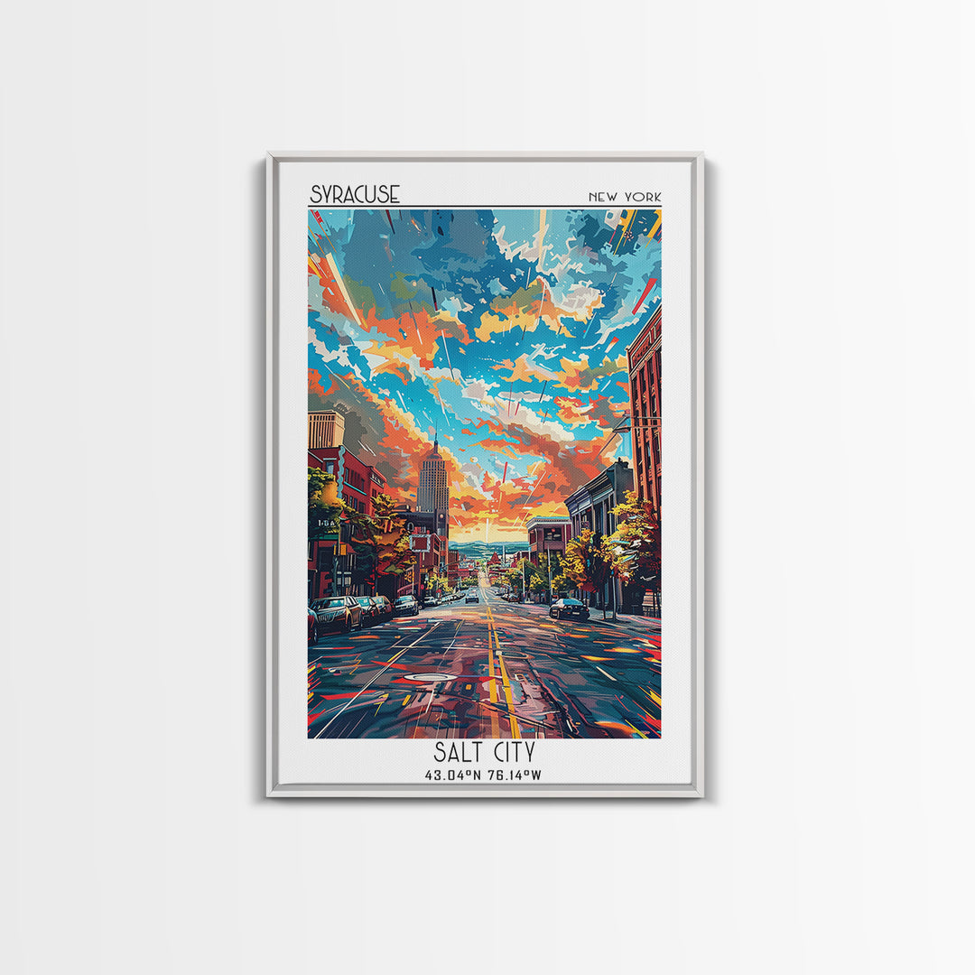 Syracuse Travel Poster, Canvas Print, City Travel Poster, Vintage City Poster, Vintage Travel Print, Poster Print, City Illustration