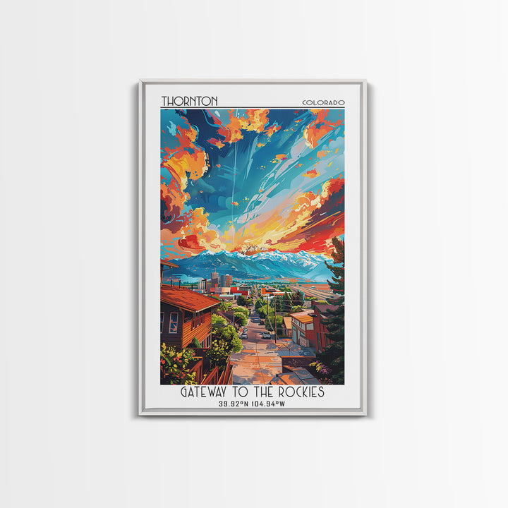 Thornton Travel Poster, Framed Canvas Print, Travel Wall Decor, Minimalist Poster, Poster Print, Mid Century Wall Art, Travel Prints