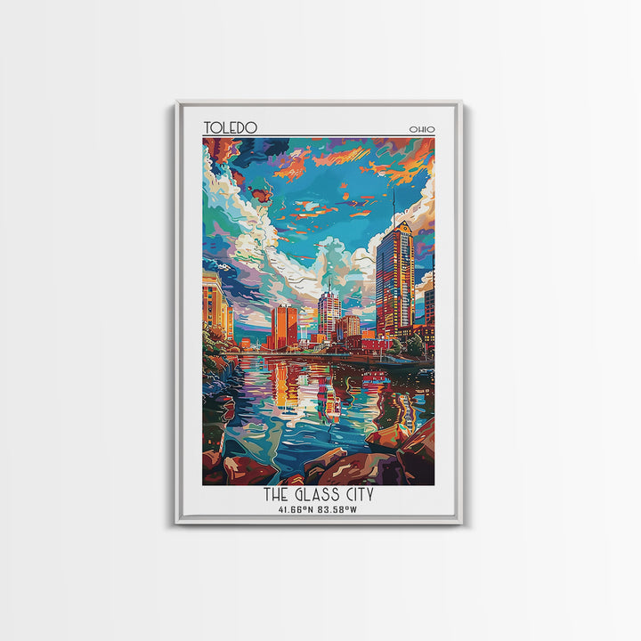 Toledo Travel Poster, Canvas Print, Travel Art Print, Modern Wall Decor, Home Decor, Poster Art, Mid Century Wall Art, Landscape Art