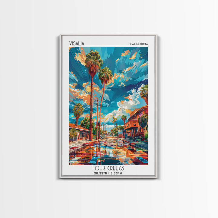 Visalia Travel Poster, Canvas Print, Vintage Travel Print, City Wall Art, Vintage Posters, Wanderlust Gift, City Art Print, Wall Art