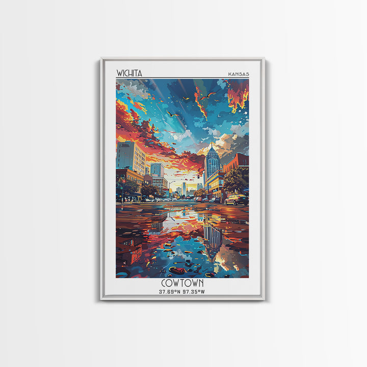 Wichita Falls Travel Poster, Canvas Print, Retro Travel Poster, City Wall Art, Vintage Travel Print, Wanderlust Gift, Vintage Poster