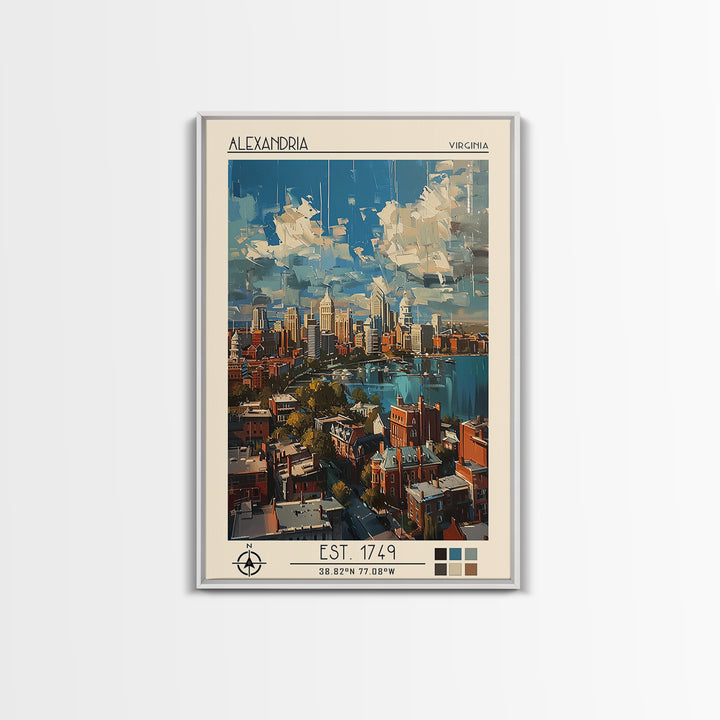 Alexandria Travel Poster, Canvas Print, Travel Wall Art, City Wall Art, Vintage Poster, Art Print, Minimalist Poster, Vintage Travel