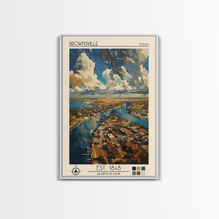 Brownsville Travel Poster, Canvas Print, Poster Print, Travel Wall Art, Minimalist Poster, Fine Art Print, City Art Print, Art Print