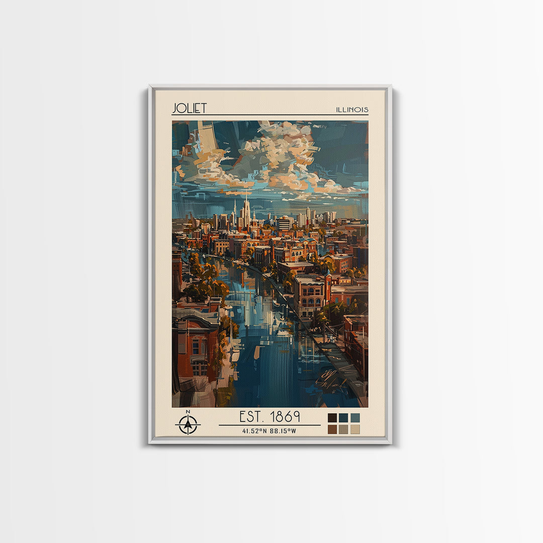 Joliet Travel Poster, Canvas Print, Poster Print, Travel Wall Art, Gallery Wall Set, Art Print, Vintage Travel Print, Travel Posters