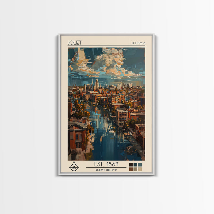 Joliet Travel Poster, Canvas Print, Poster Print, Travel Wall Art, Gallery Wall Set, Art Print, Vintage Travel Print, Travel Posters