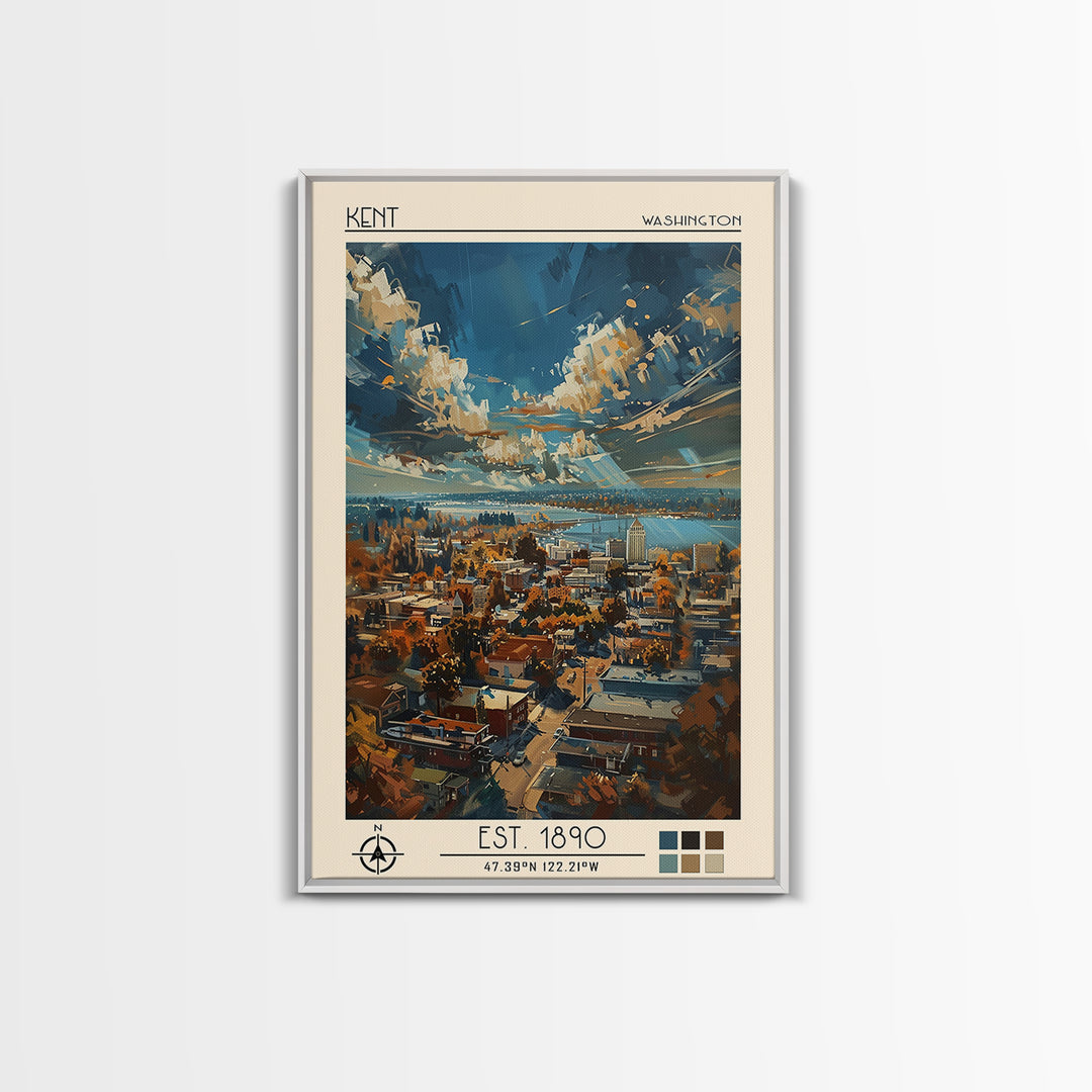 Kent Travel Poster, Canvas Print, Poster Print, Travel Wall Art, Minimalist Poster, City Travel Poster, Travel Decor, Travel Posters
