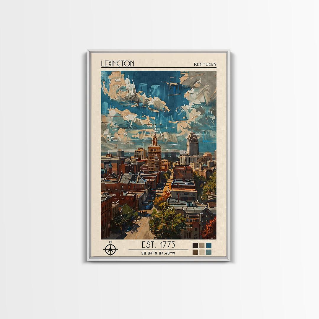Lexington Travel Poster, Canvas Print, Travel Wall Decor, Minimalist Poster, Living Room Wall Art, Wanderlust Gift, Gallery Wall Set
