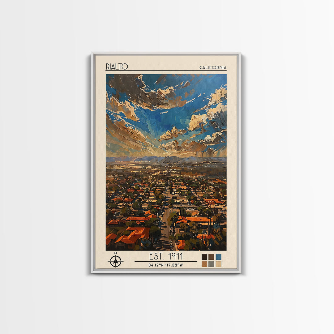 Rialto Travel Poster, Canvas Print, Travel Wall Art, City Wall Art, Minimalist Poster, Wall Art, Vintage Travel Art, Wanderlust Gift