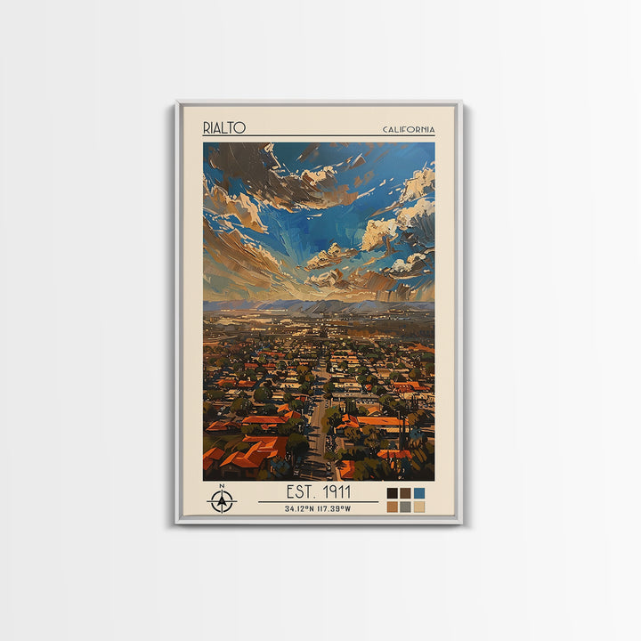 Rialto Travel Poster, Canvas Print, Travel Wall Art, City Wall Art, Minimalist Poster, Wall Art, Vintage Travel Art, Wanderlust Gift