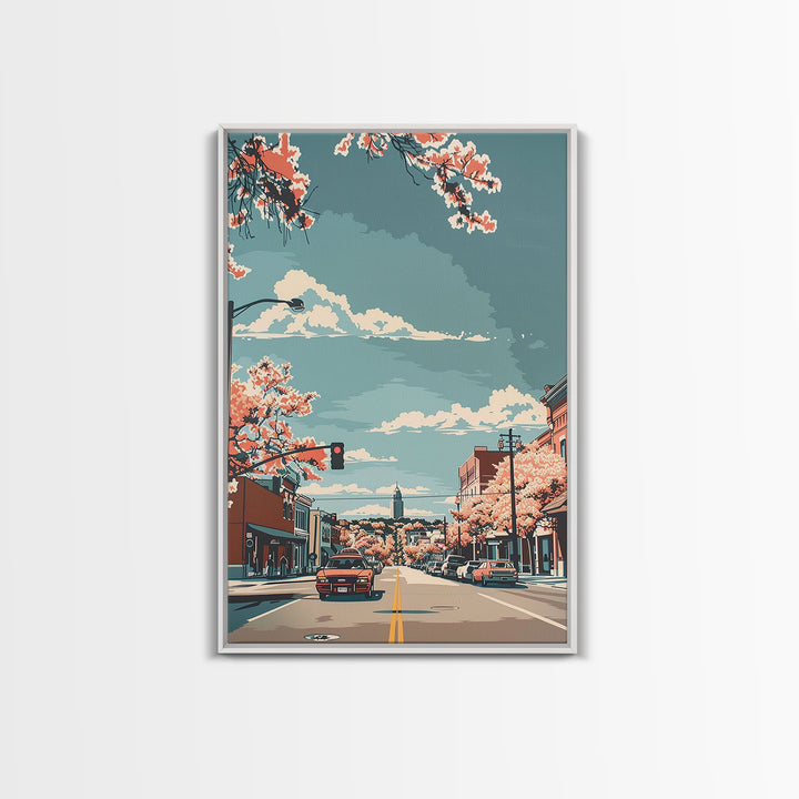 Abilene Travel Poster, Framed Canvas Print, Travel Wall Art, City Wall Art, Minimalist Poster, Travel Wall Decor, City Travel Poster