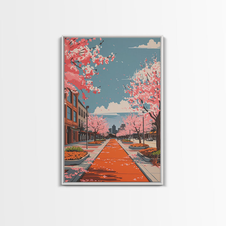 Allen Travel Poster, Canvas Print, City Travel Poster, Travel Wall Art, Landscape Art, Art Print, Travel Decor, Mid Century Wall Art
