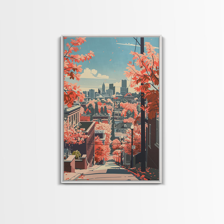 Ann Arbor Travel Poster, Framed Canvas Print, City Travel Poster, Vintage City Poster, Poster Print, Vintage Posters, Retro Wall Art