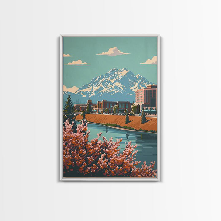 Aurora Travel Poster, Canvas Print, Poster Print, Travel Wall Art, Retro Travel Print, Minimalist Poster, Home Decor, Retro Wall Art