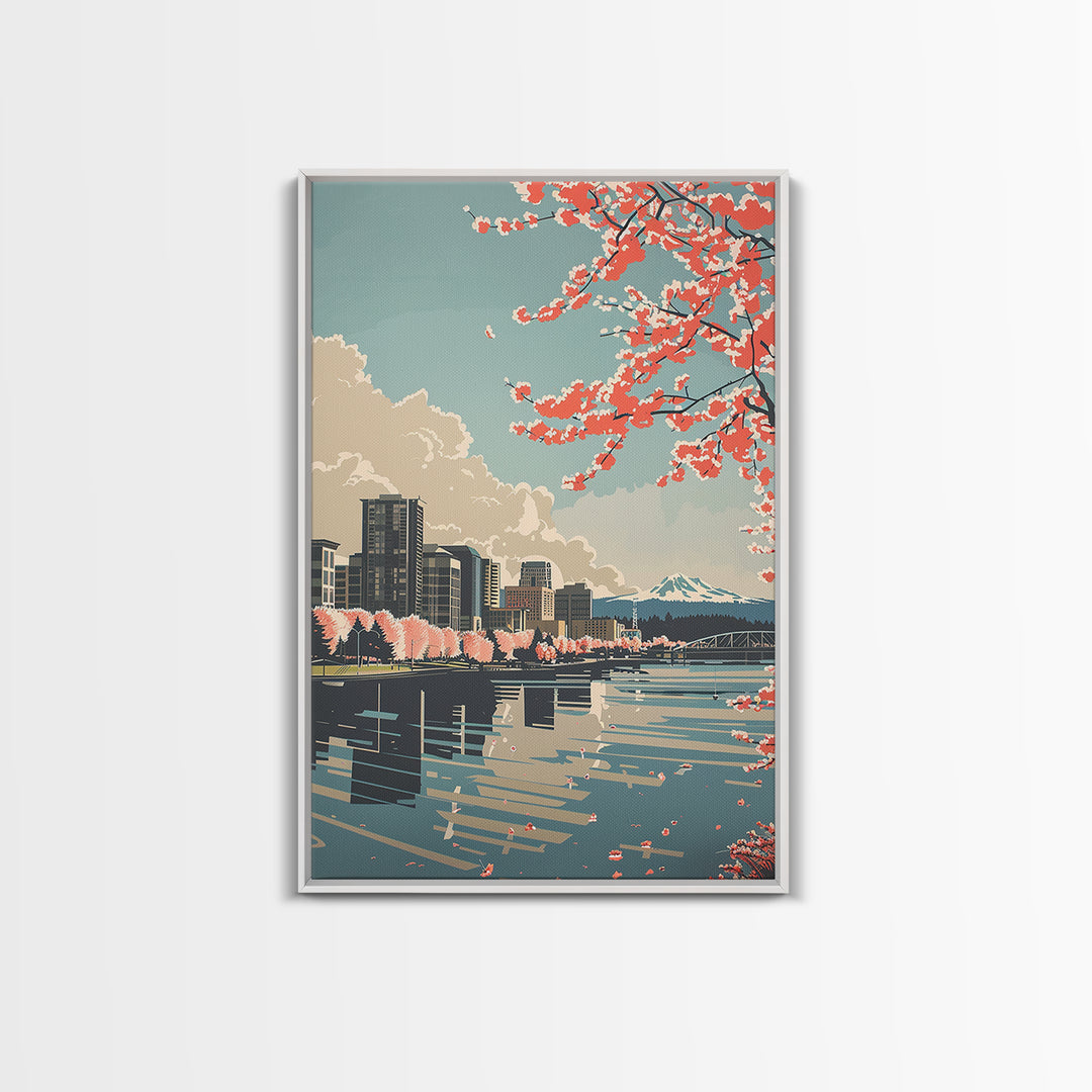 Bellevue Travel Poster, Canvas Print, Travel Wall Decor, Minimalist Poster, Wall Art, Poster Print, City Wall Art, City Illustration