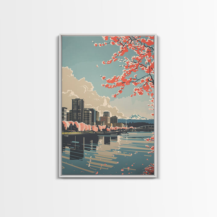 Bellevue Travel Poster, Canvas Print, Travel Wall Decor, Minimalist Poster, Wall Art, Poster Print, City Wall Art, City Illustration