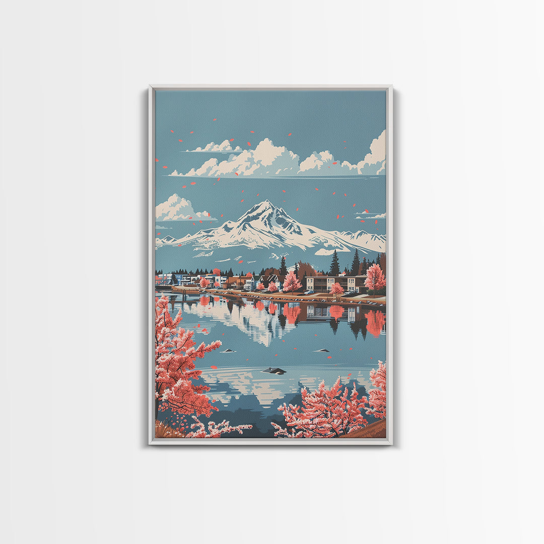 Bend Travel Poster, Framed Canvas Print, Travel Wall Art, City Wall Art, Vintage Posters, Vintage Travel, Travel Art Print, Wall Art