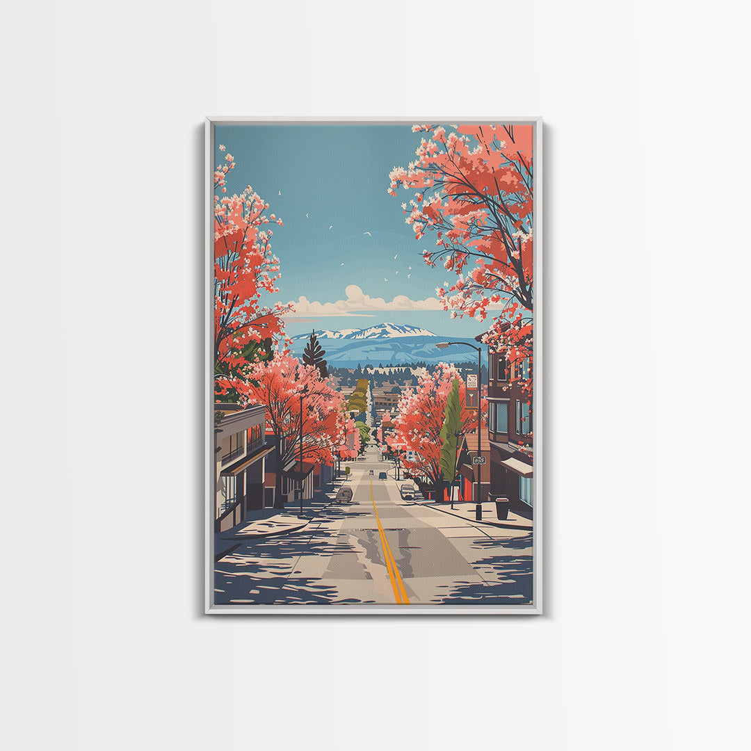 Concord Travel Poster, Framed Canvas Print, Retro Wall Art, Travel Print, Living Room Wall Art, Minimalist Poster, Home Office Decor
