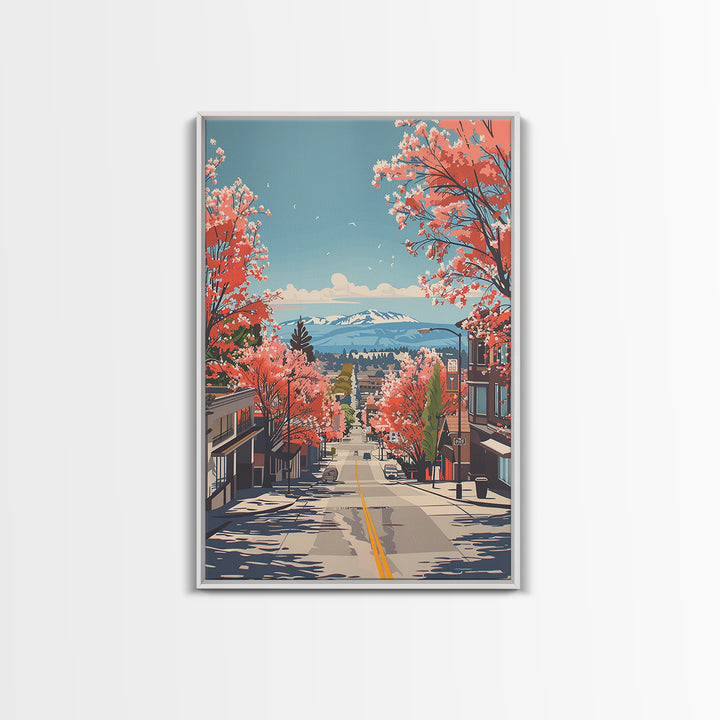 Concord Travel Poster, Framed Canvas Print, Retro Wall Art, Travel Print, Living Room Wall Art, Minimalist Poster, Home Office Decor