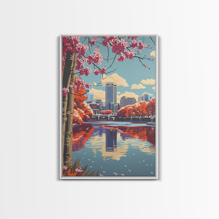 Durham Travel Poster, Canvas Print, Retro Wall Art, Travel Print, Wall Art, City Travel Poster, Retro Travel Poster, Travel Wall Art