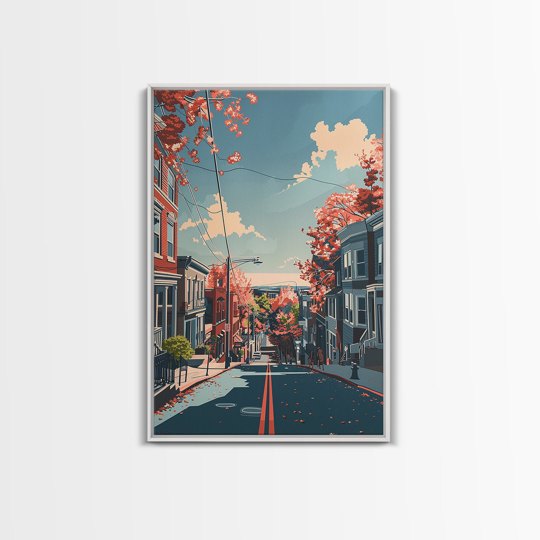 Edison Travel Poster, Framed Canvas Print, City Art Print, Travel Wall Art, Art Print, Travel Print, Travel Art Print, City Wall Art