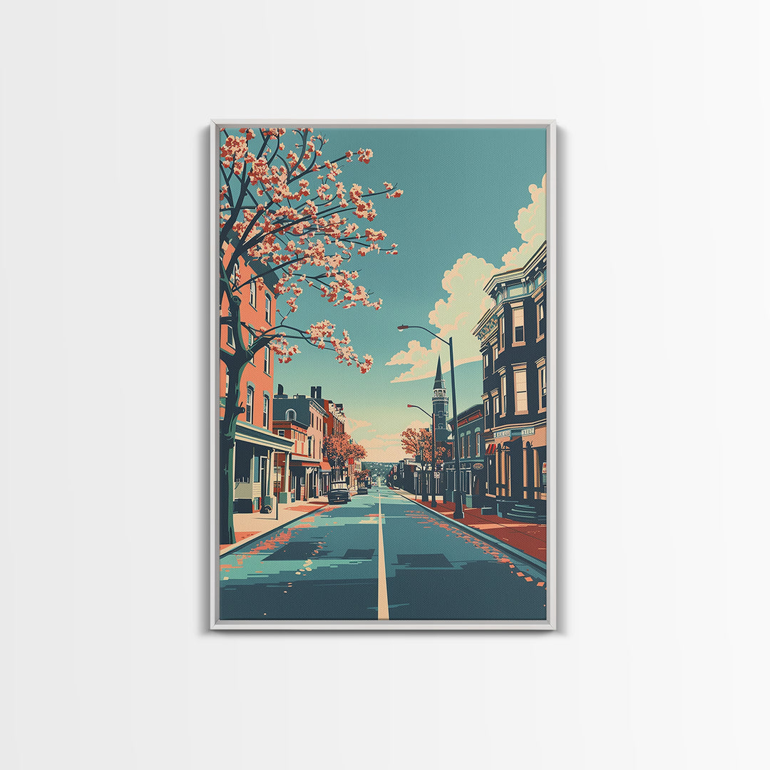 Elizabeth Travel Poster, Canvas Print, Vintage Travel Print, City Wall Art, Art Print, Gallery Wall Set, Travel Print, Landscape Art