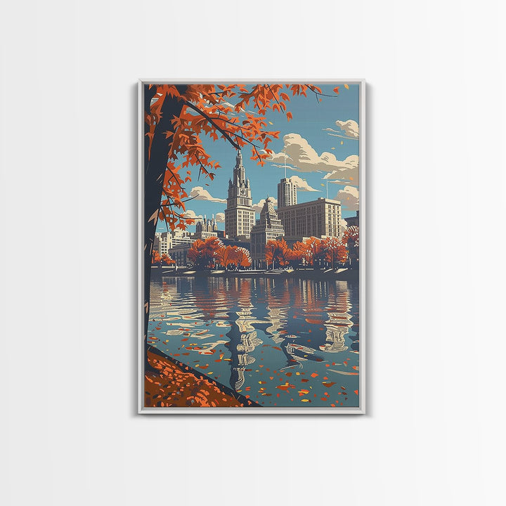 Fort Wayne Travel Poster, Canvas Print, City Art Print, Travel Wall Art, Art Print, Colorful Wall Art, City Wall Art, Fine Art Print